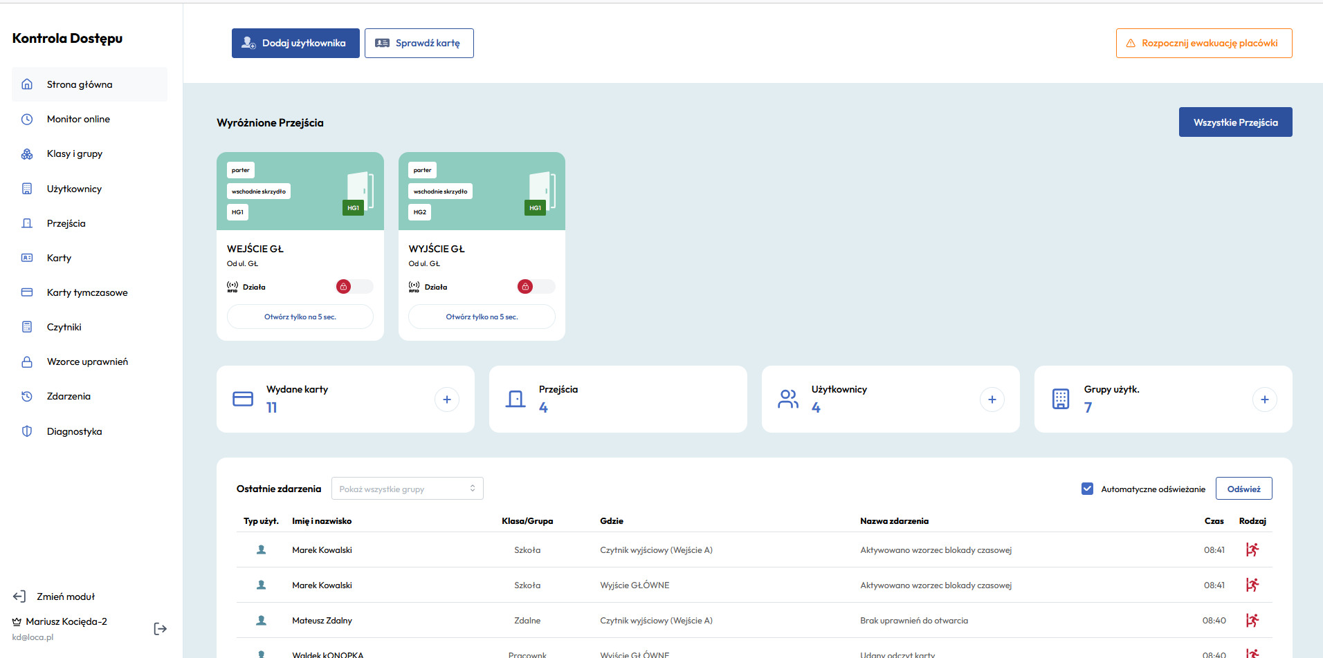 Bezpieczne-przedszkole.pl - kontrola dostepu i monitoring